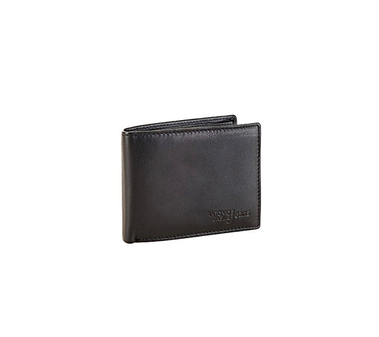 Portofel clasic din piele naturală neagră – Antonio Basile Jeans