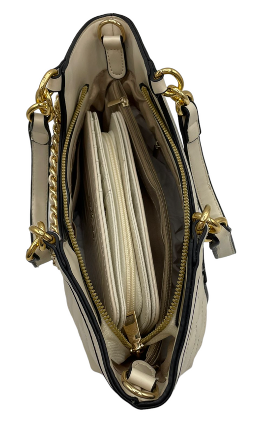 Geanta casual crem Lulu