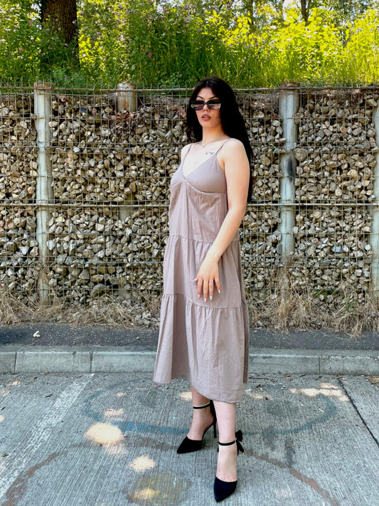 Rochie maro de vara casual Elysee