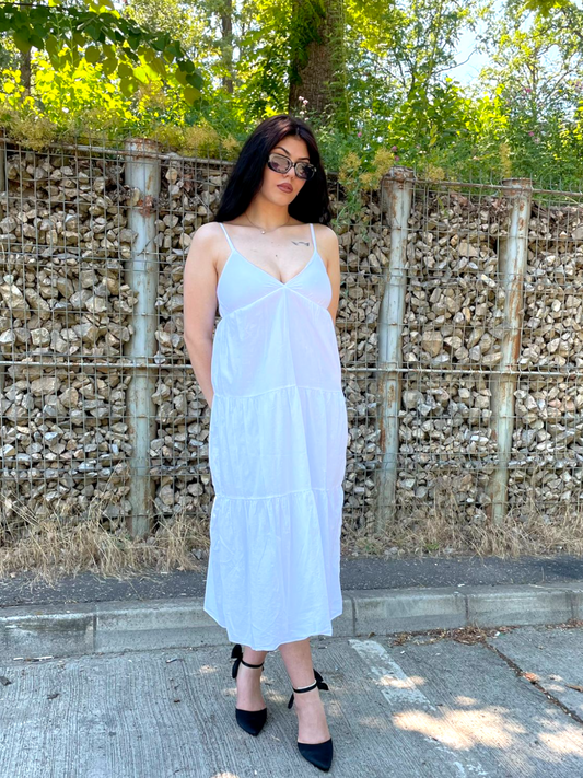 Rochie alba casual de vara Elysee