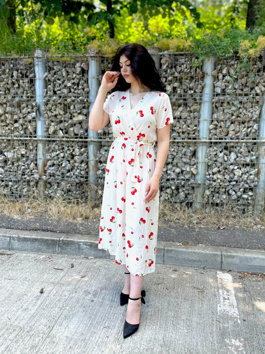 Rochie casual vara alb Cherry